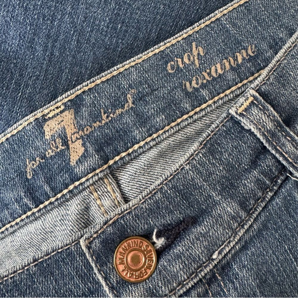7 For All Mankind Low Rise Crop Roxanne Jeans Size 29 - Picture 7 of 8